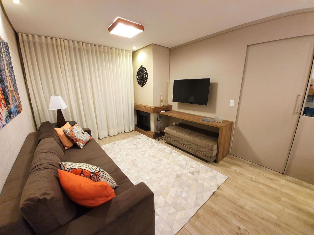 Apto Luxo 800M R. Coberta | 2 Suites | Mobiliado Gramado Luaran gambar