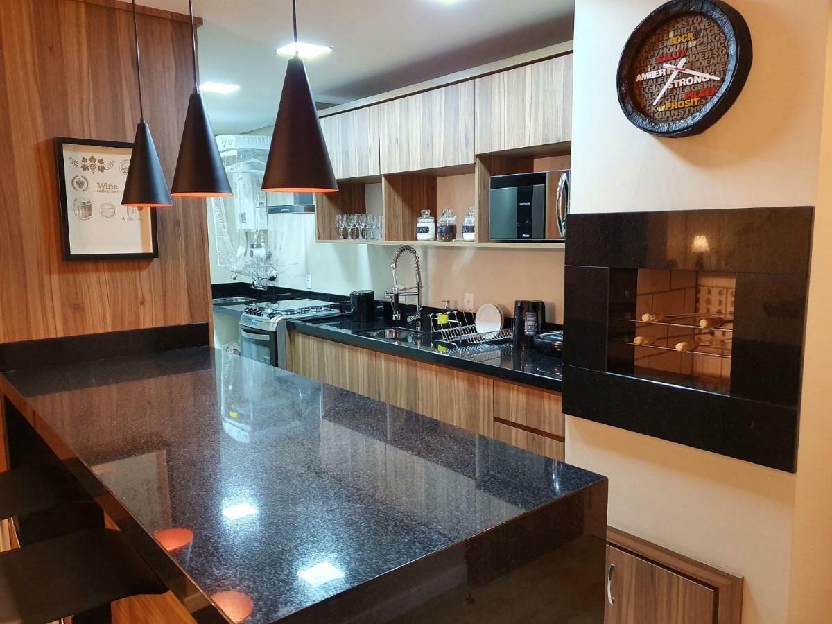 Apto Luxo 800M R. Coberta | 2 Suites | Mobiliado Gramado Luaran gambar